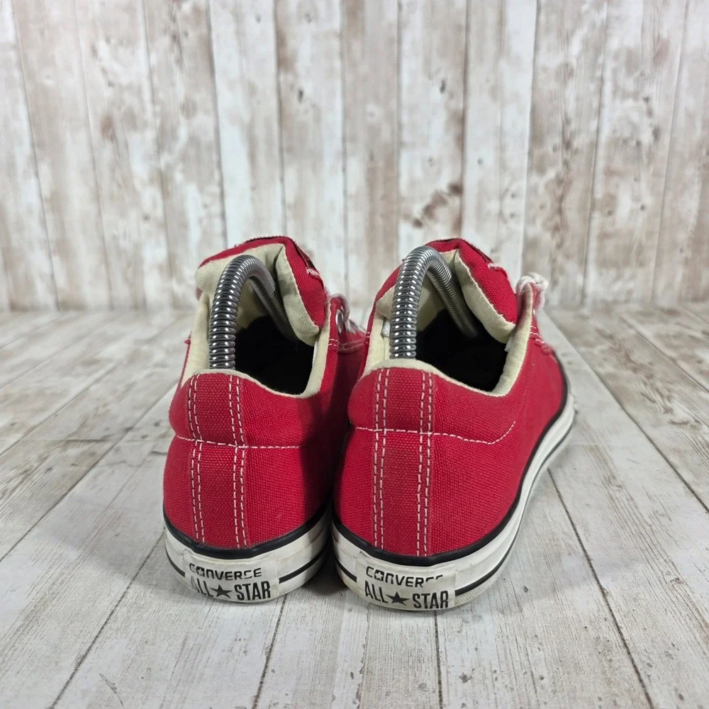 Converse All Star Junior Red Low Top‎ Canvas Sneakers Shoes Size 5 Youth - Picture 2 of 8